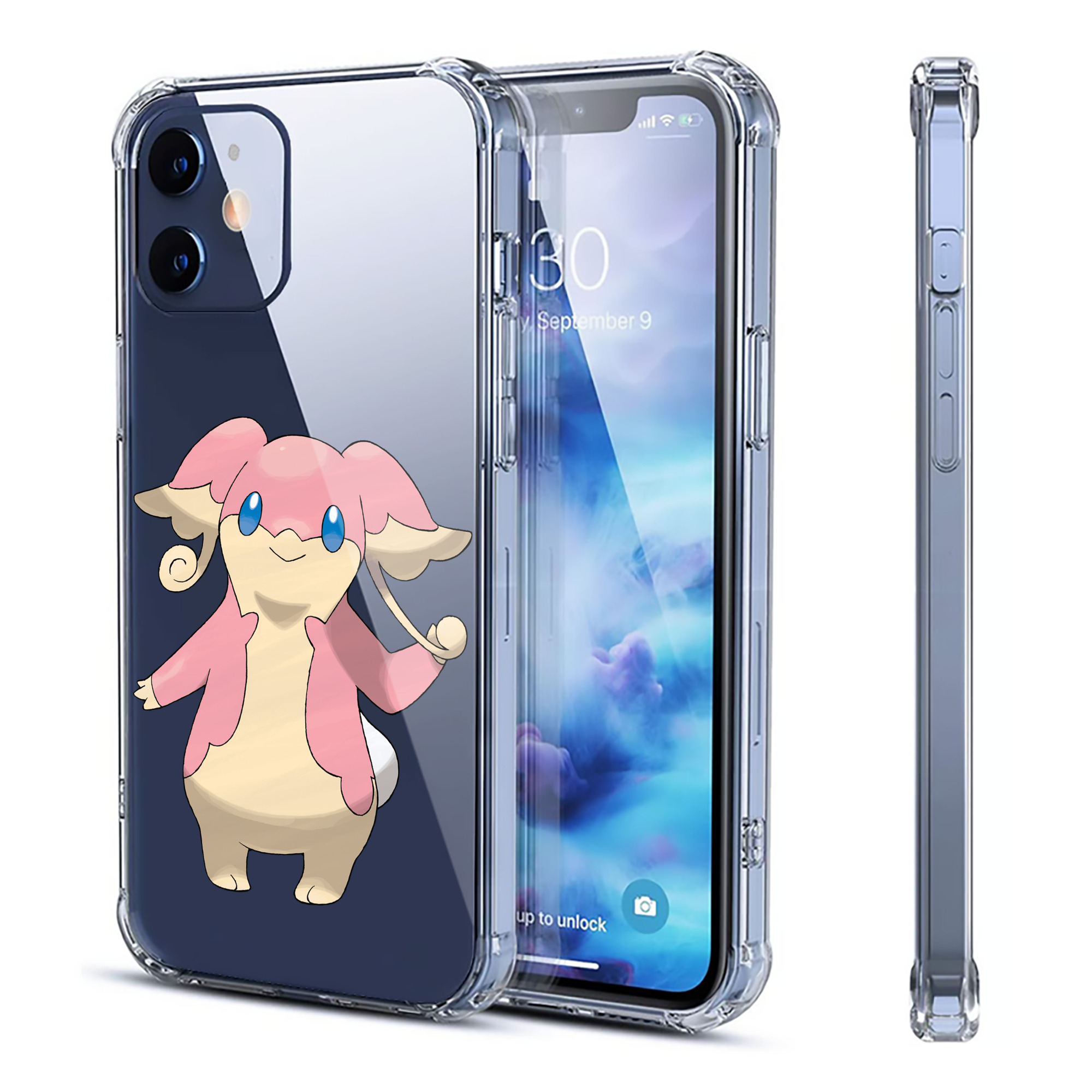 （画像用） ポケットモンスター Pokémon 【iPhone 12シリーズ対応】透明スマホケース（クリアソフトケース）